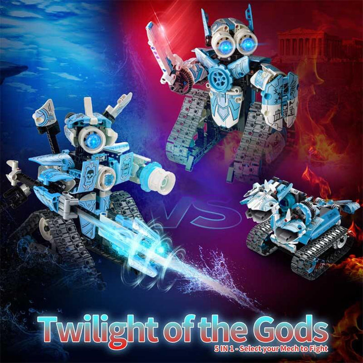 Interactive kids' gift: RC robot and building kit, encourages creative play