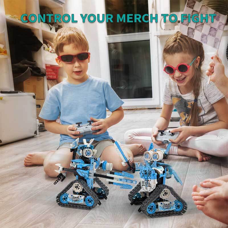 Fun activity toy: Kids' 3-in-1 robot construction kit with remote control