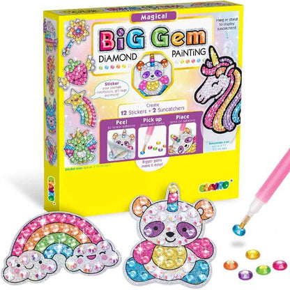 Colorful children's diamond painting set featuring a cute animal, perfect for educational craft fun.