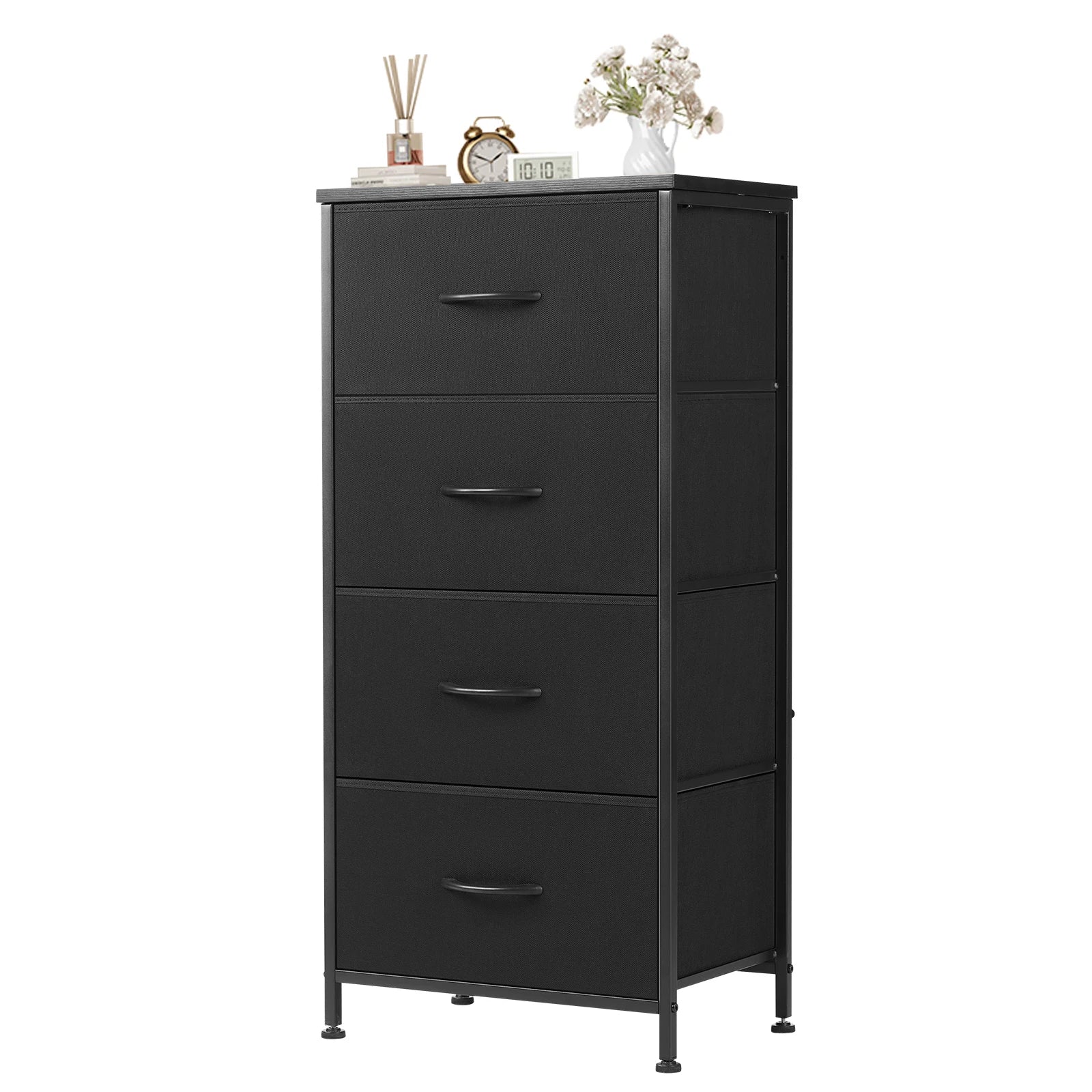 Easy assembly 4-drawer soft fabric dresser for kids' bedroom and nursery storage solutions