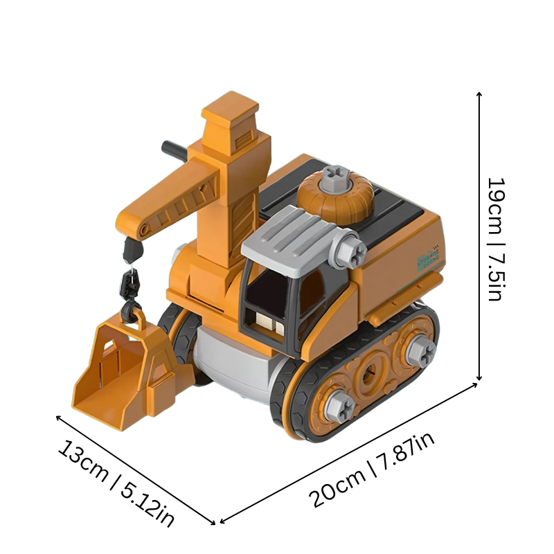 Creative kids' building toy set featuring multiple construction vehicles for imaginative play