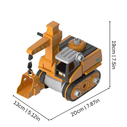 Creative kids' building toy set featuring multiple construction vehicles for imaginative play