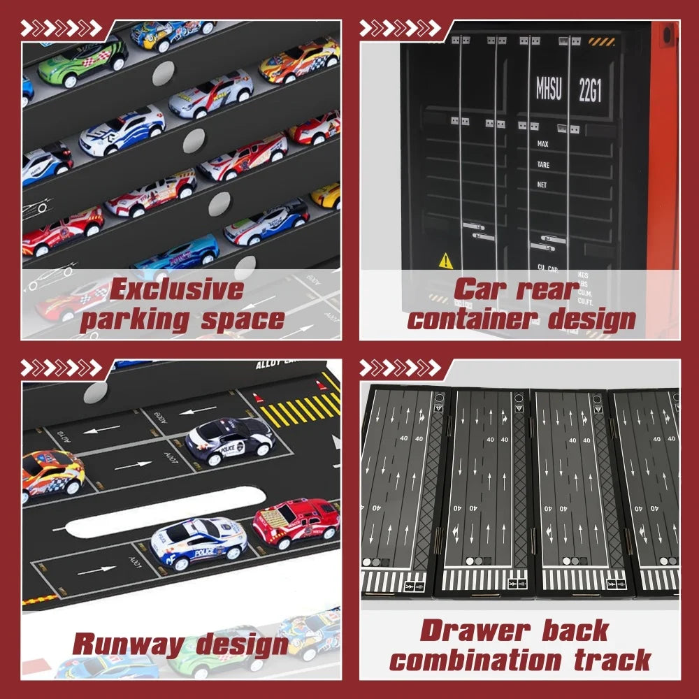 Durable kids' race track set with two toy racing cars, 48 pieces, perfect for boys and girls' play