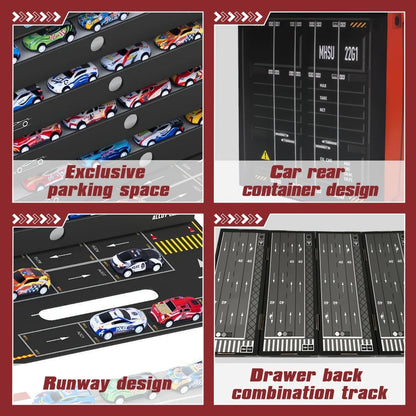 Durable kids' race track set with two toy racing cars, 48 pieces, perfect for boys and girls' play