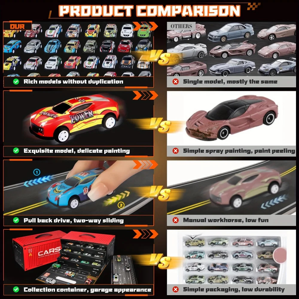 Toy car and track set, 48 pieces, illustrating a fun and engaging racing experience for young children