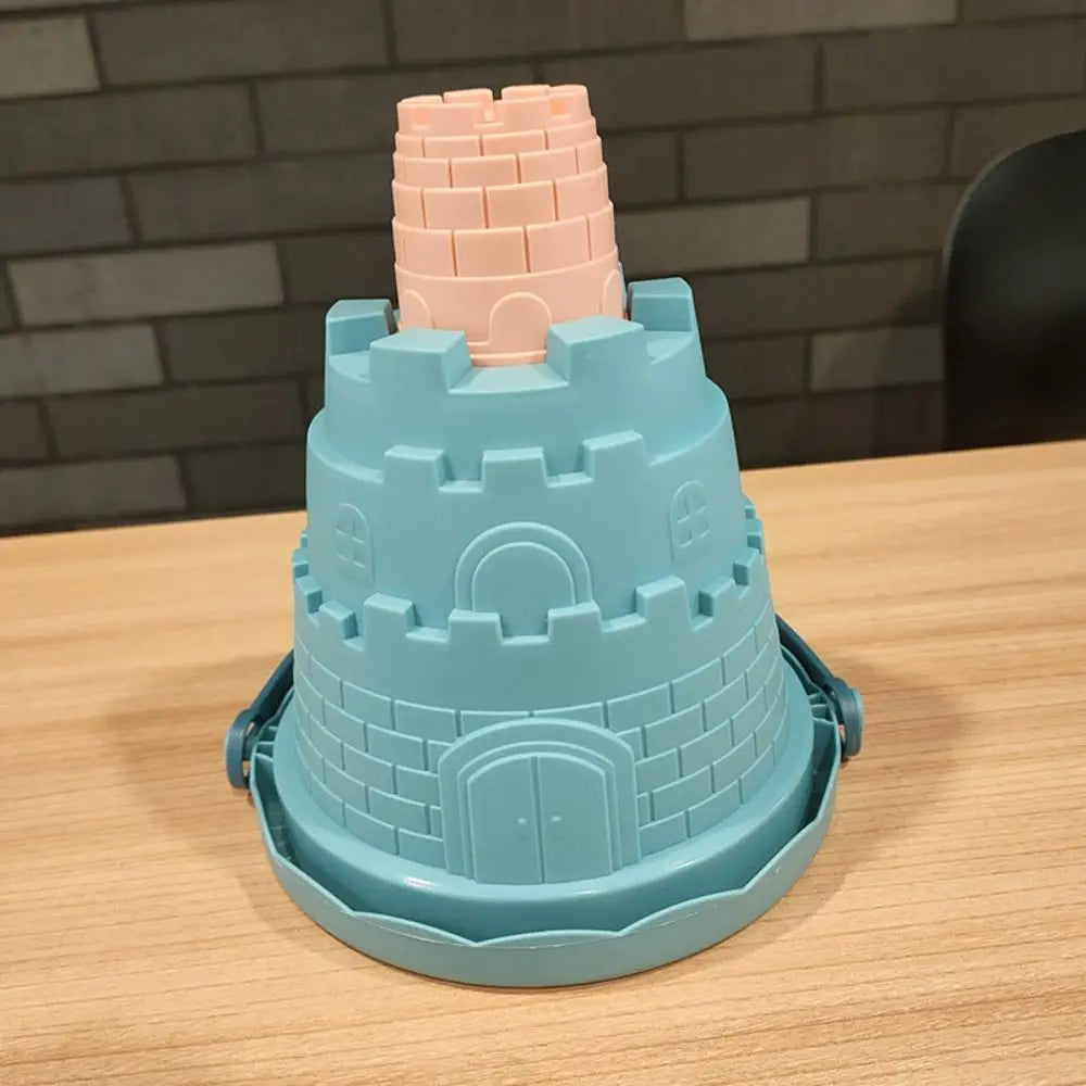 Durable kids' outdoor sand play set in bright colors, perfect for beach and sandbox activities