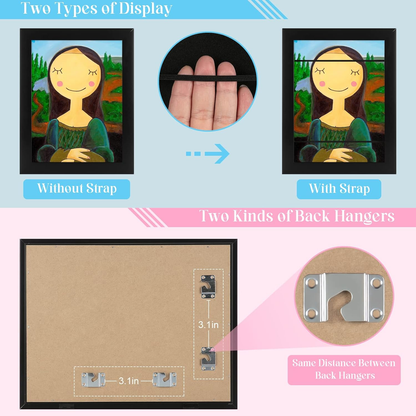 Easy-open A4 wooden art frame, perfect for encouraging children's creativity and displaying their work