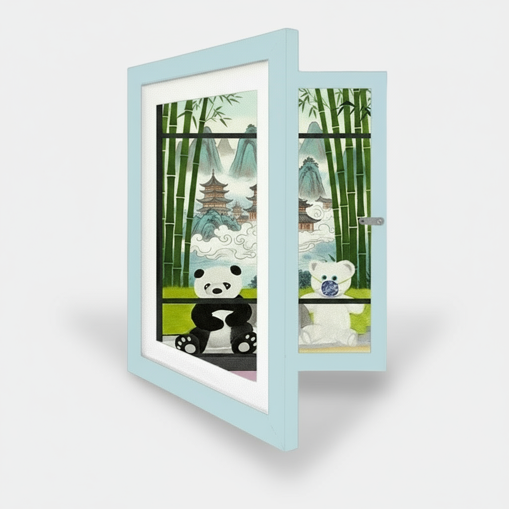 Reusable A4 art display frame, perfect for a rotating exhibition of children's drawings, easy to use