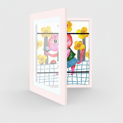 A4 art frame with easy-access front, wooden, perfect for showcasing your child's creative journey