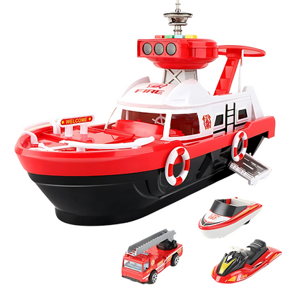 Educational Action Adventure Playset with rescue vehicles, promotes imaginative storytelling for kids
