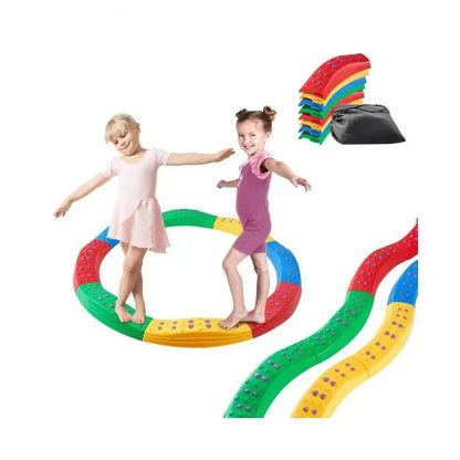 Kids balance beam with non-slip surface, perfect for safe and fun active play and gymnastics