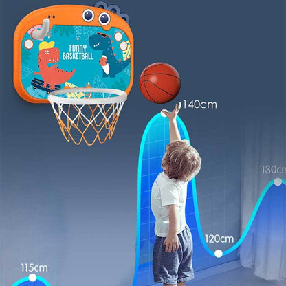 Portable kids' basketball hoop with suction cups, adjustable for toddler activity
