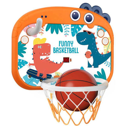 Adjustable height basketball hoop for kids, indoor play, featuring suction cups
