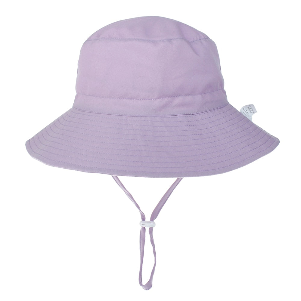 Outdoor gear: Kids' UV protection sun hat, grey with stars, adjustable for a secure fit on active toddlers