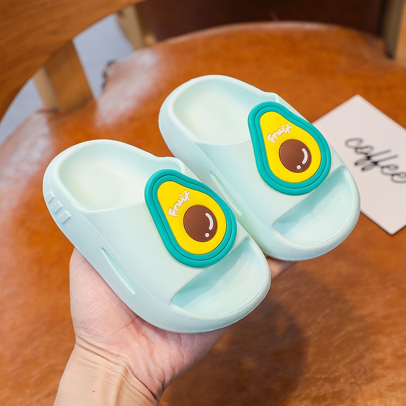 Toddler non-slip sandals with cute fruit cartoon design, ideal for indoor and outdoor wear.