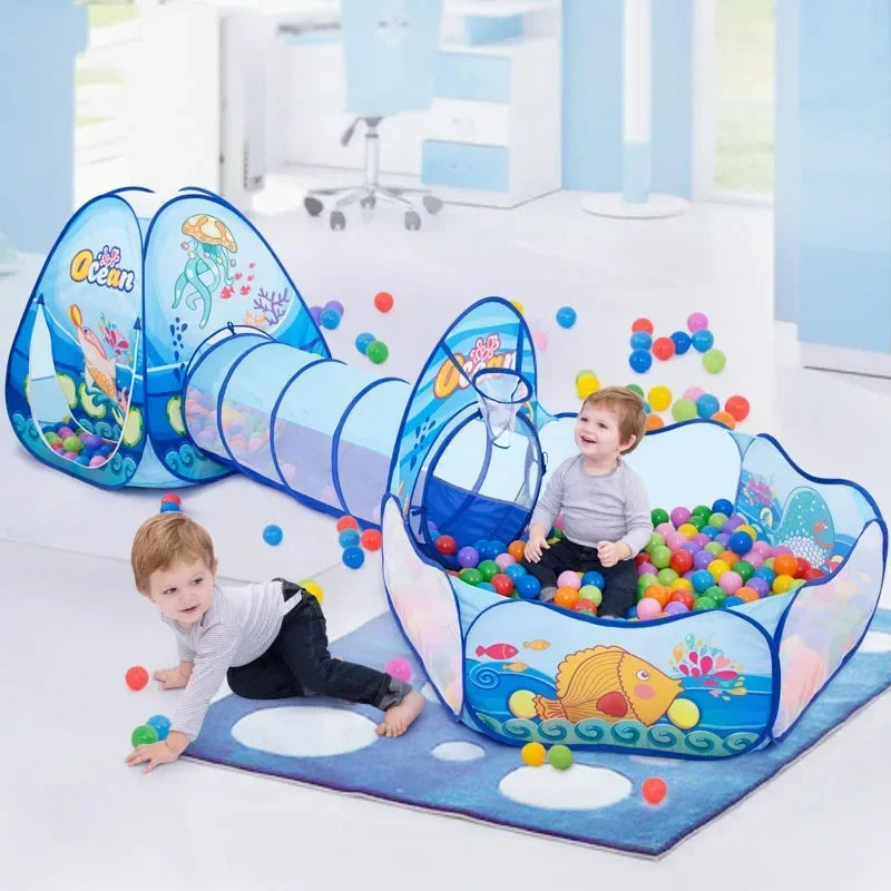 Kids adventure pop-up play tent with bright colors, perfect for indoor fun and imaginative play.