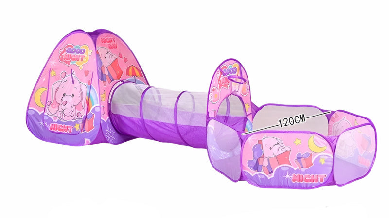 Portable outdoor kids play tent, easy to set up for backyard adventures, ideal for children's play.