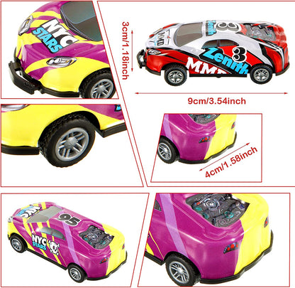 Set of Kids' Amazing Stunt Toy Cars, multi-colored and durable for fun play set