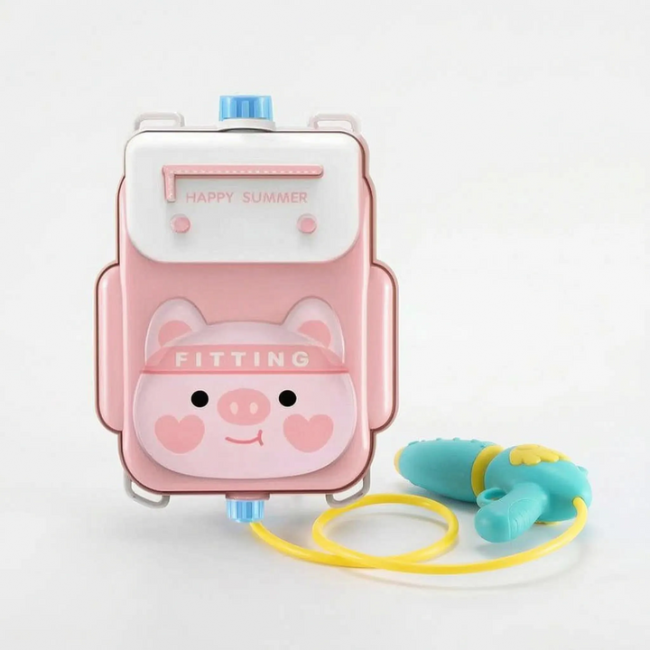 Fun character animal backpack water shooter, sparking imaginative kids' outdoor summer water blaster playtime.