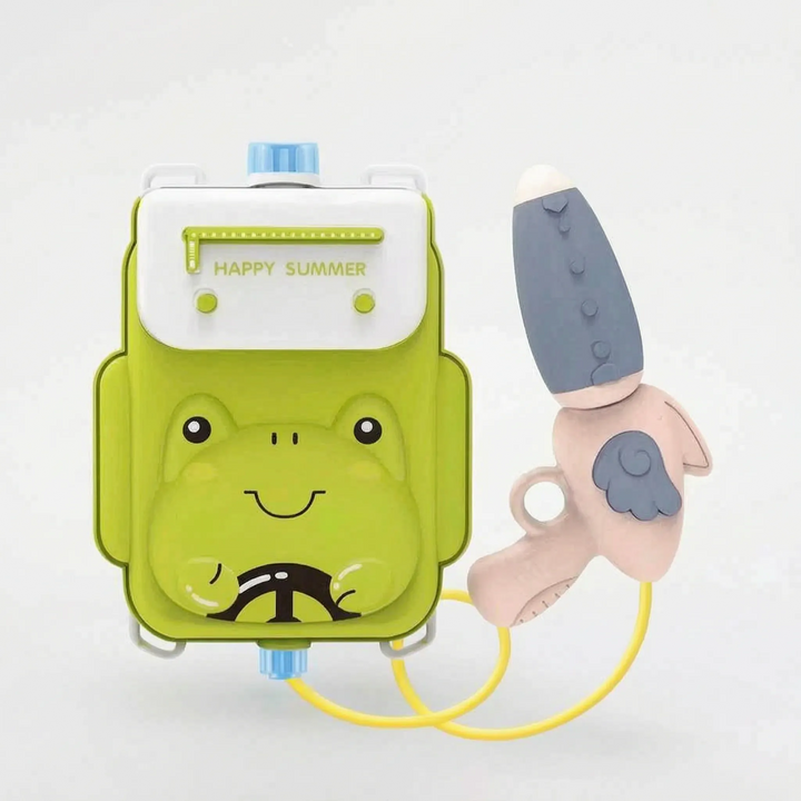Bright animal backpack water shooter for kids' outdoor summer fun, a vibrant water blaster toy for boys & girls.