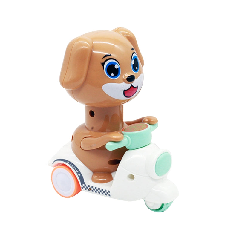 Set of colorful animal motorcycle toy cars, fun design for children's educational playtime
