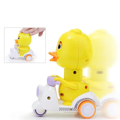 Toddler push & go motorcycle toy featuring a fun lion, promoting motor skills development