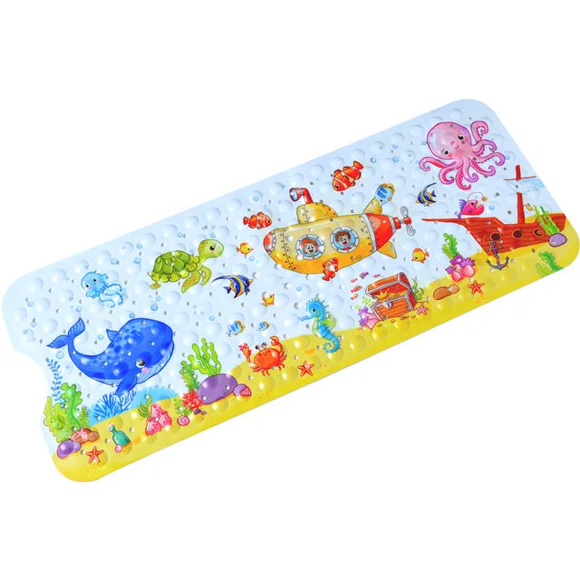 Safe bathing fun: Anti-slip PVC bath mat with a cheerful cartoon owl for children