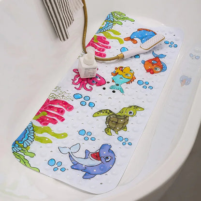 Bathroom accessories: Kids' anti-slip cartoon PVC bath mat, vibrant colors, child safety