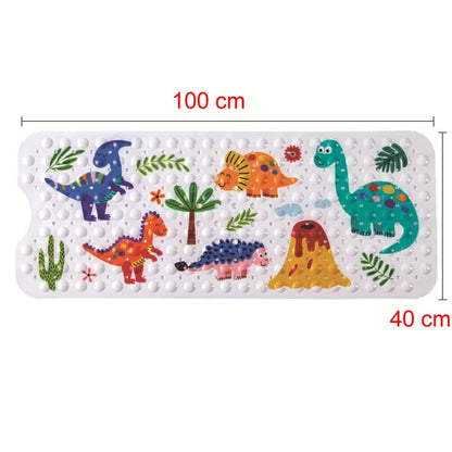 Bath safety: Anti-slip PVC bath mat with fun cartoon ocean creatures for children