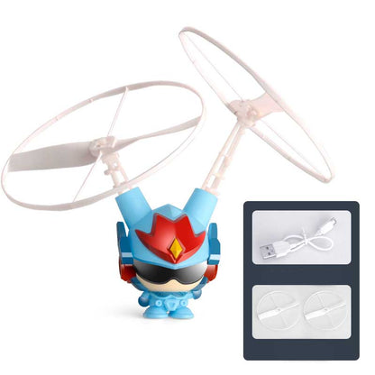 Interactive flying toy for kids, astronaut pilot of a space drone, perfect indoor activity