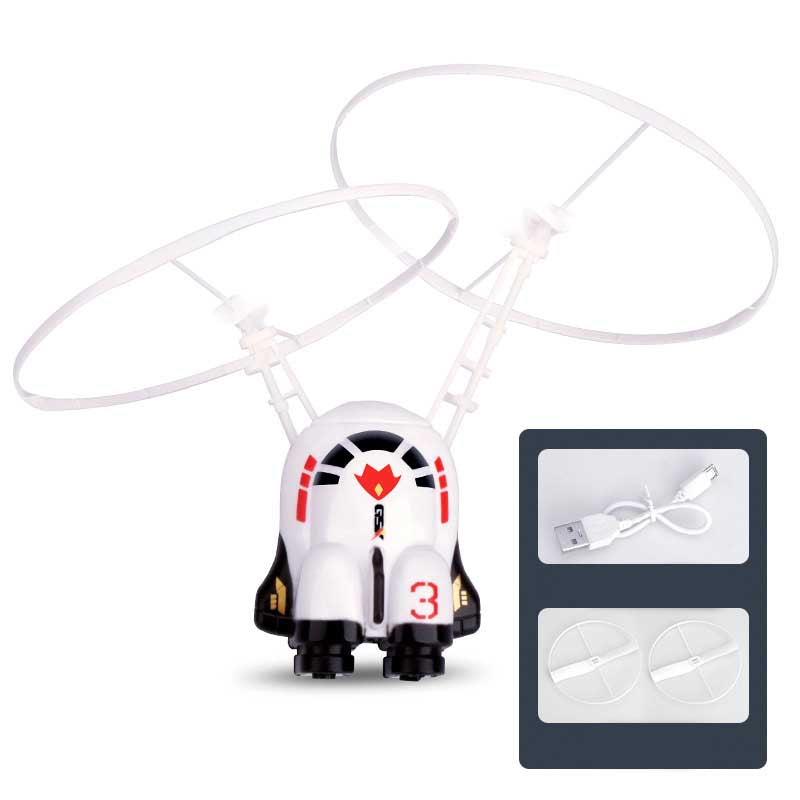 Kid-friendly flying toy, astronaut in space vehicle, durable ABS plastic for active play