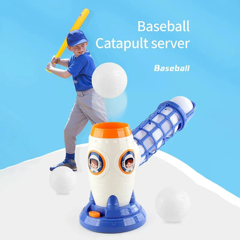 Baseball pitching machine toy for kids, enhancing motor skills & hand-eye coordination