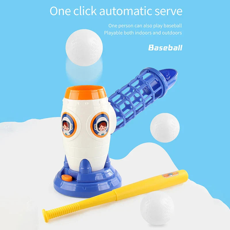 Children's baseball pitching machine gift, perfect for backyard sports & indoor games
