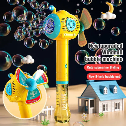 Light-up bubble wand for children, an automatic bubble machine great as a fun bath toy