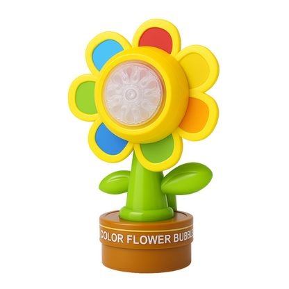 Automatic bubble maker, shaped like a flower, ideal gift for kids' outdoor play