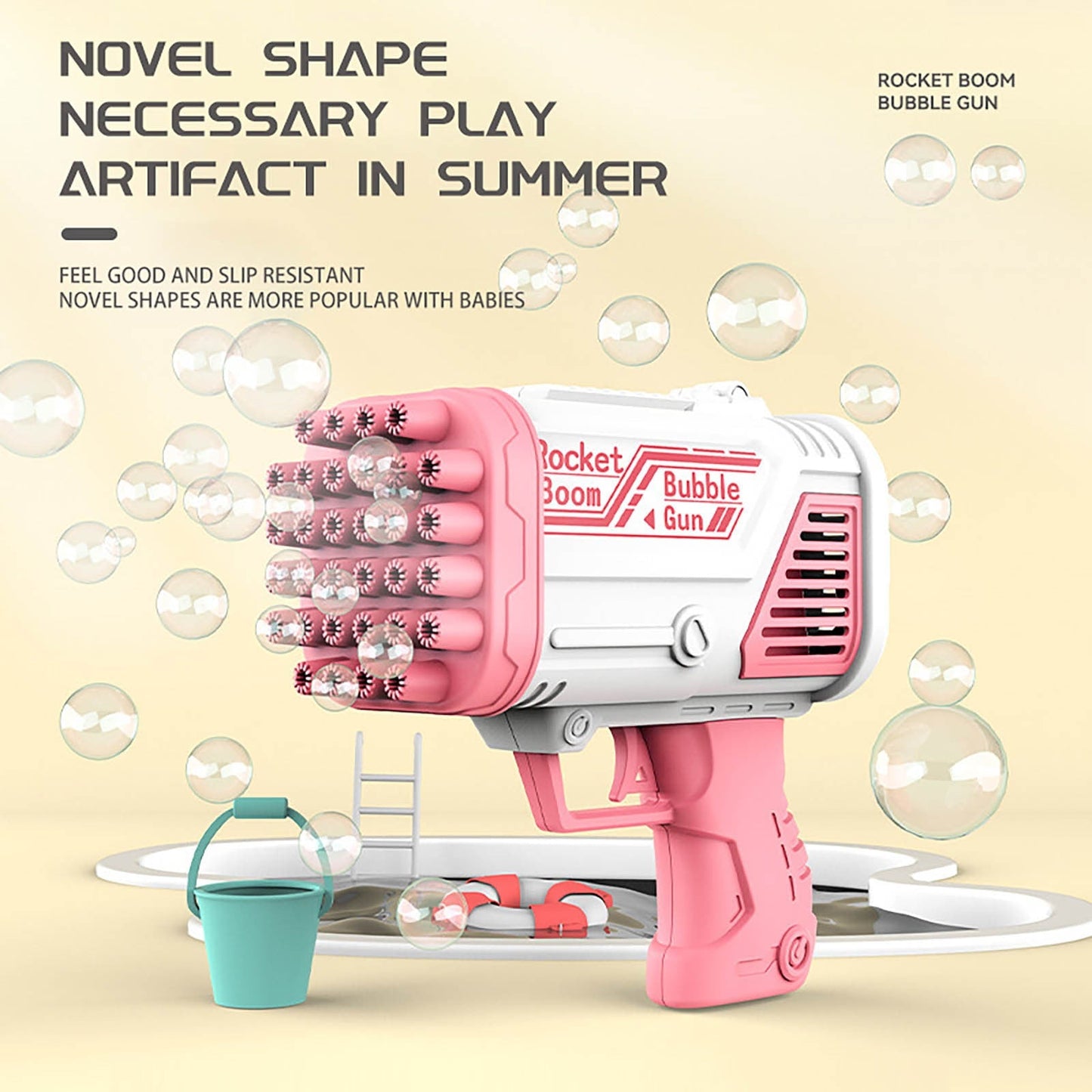 Fun bubble maker toy, automatic bubbles for outdoor play
