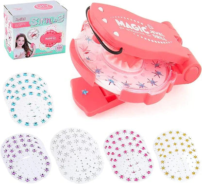 Unboxed kids' hair braiding tool set arranged neatly, showcasing all components for easy assembly and immediate use.