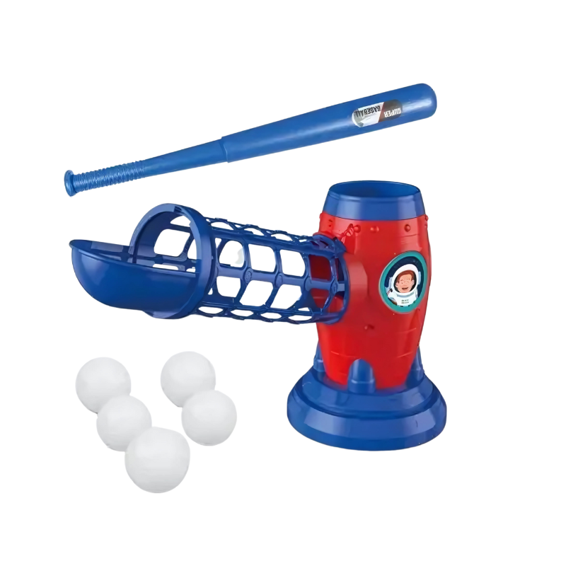 Kids Automatic Pitching Machine for baseball practice, a durable outdoor toy & sports trainer.