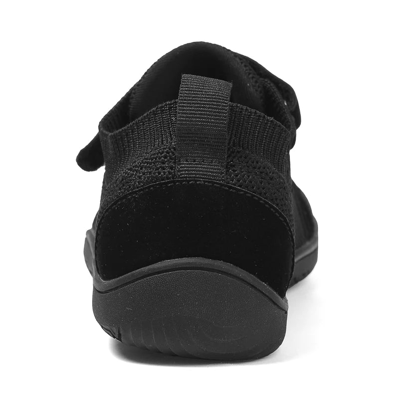 Water resistant barefoot shoes for kids, green, wide fit