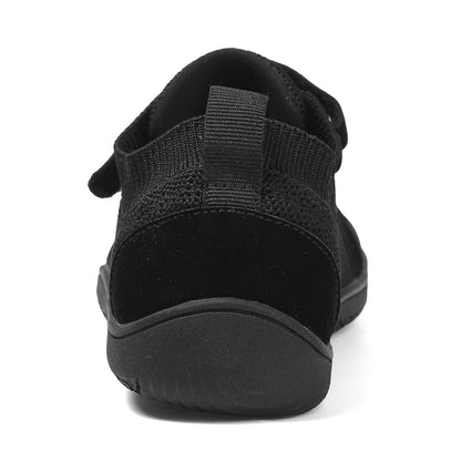Water resistant barefoot shoes for kids, green, wide fit