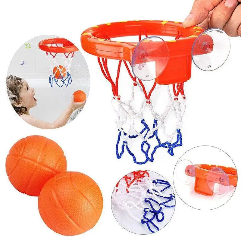 Kids' bath basketball hoop and ball set for fun toddler water play, educational toy gift