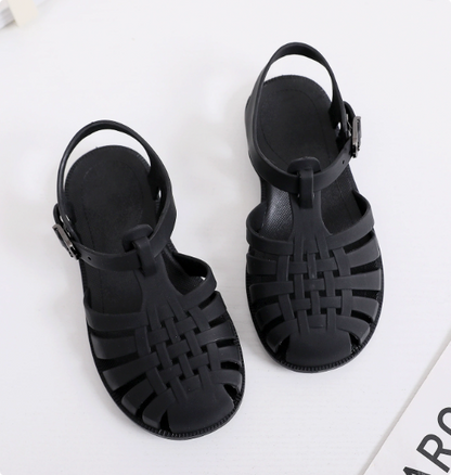 Kids' blue anti-slip swim shoes, perfect for beach adventures and water play