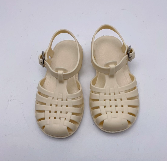 Toddler footwear: comfortable anti-slip beach sandals in a fun striped design