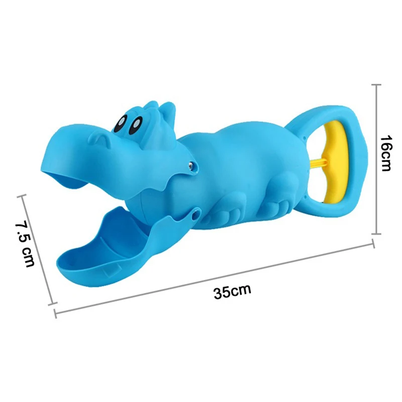 Blue sand claw toy making fun patterns in the sand, perfect for children’s outdoor play