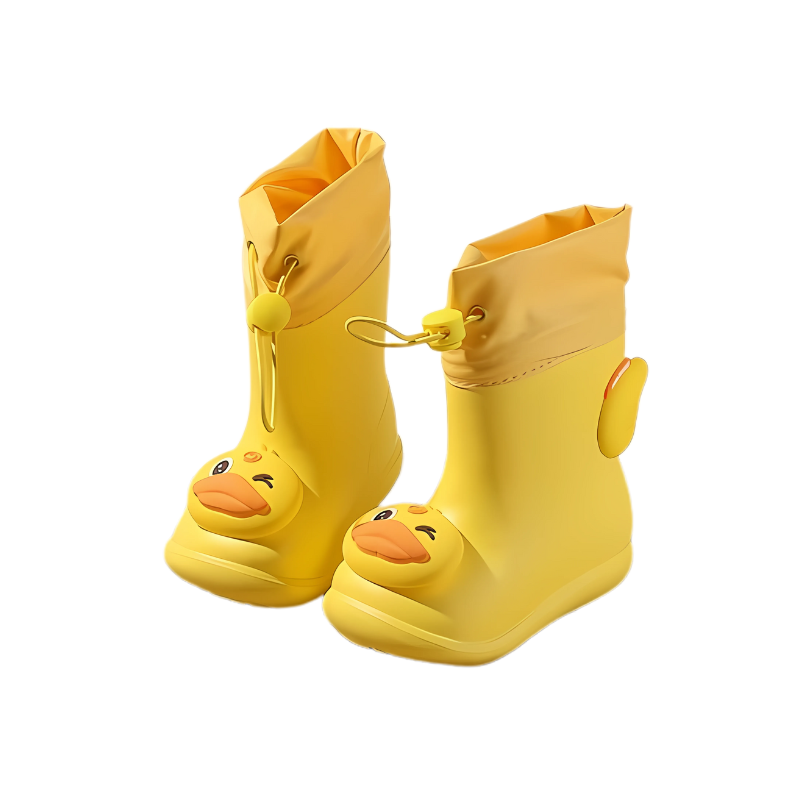 Pink bunny character rain boots for kids, durable and waterproof for outdoor play