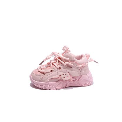 Grey plush waterproof anti-slip sneakers for children, elastic closure ensures a snug fit for boys & girls