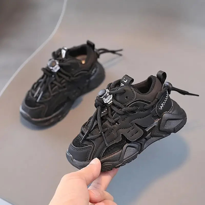 Pair of colorful plush waterproof sneakers for kids, ready for adventure, suitable for both boys and girls