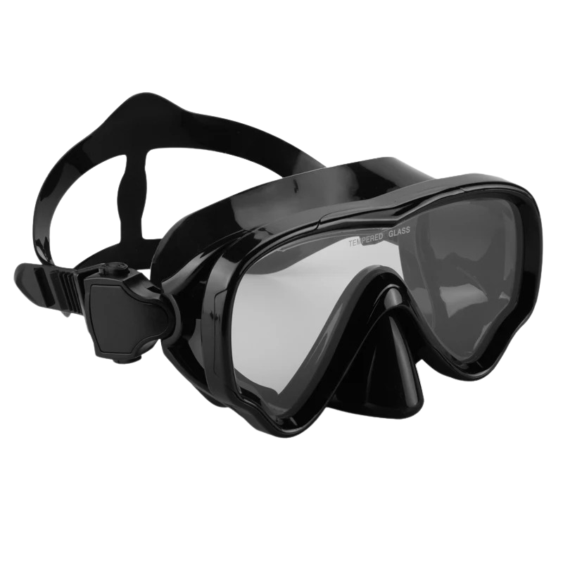 Green kids' swimwear goggles with nose cover, perfect for summer water activities
