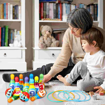 Children's bowling toy with numbered pins, great for learning games and active play