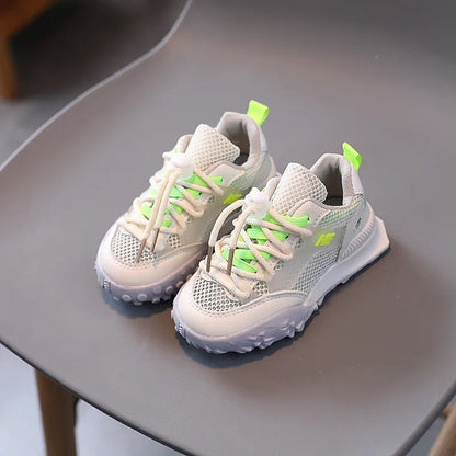 Comfortable kids' running shoes, blue/orange, breathable and anti-slip for active little ones